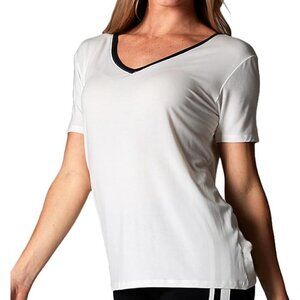 NWT Tavi  Everyday V-Neck Tee - S Coconut Ebony